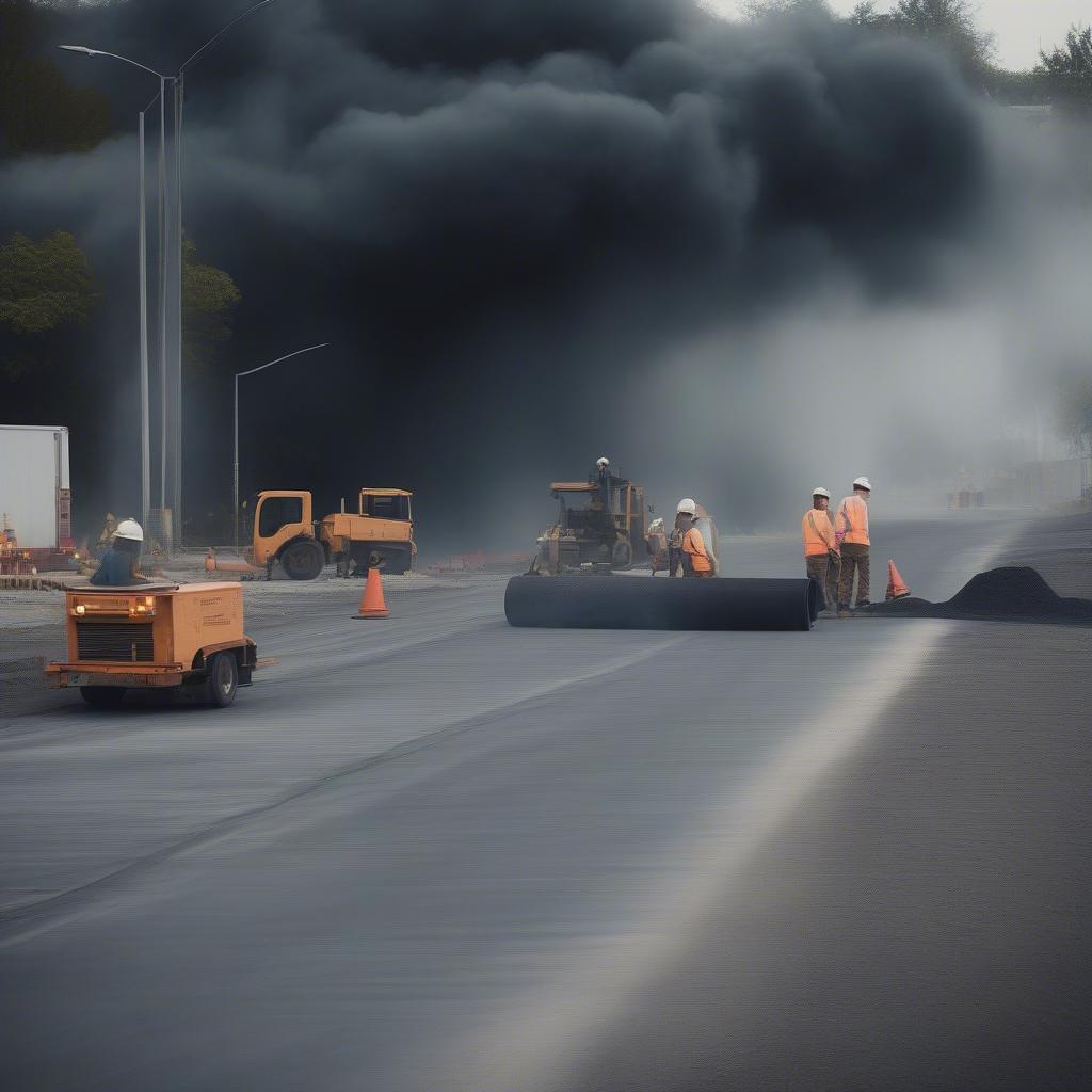 Asphalt in road construction