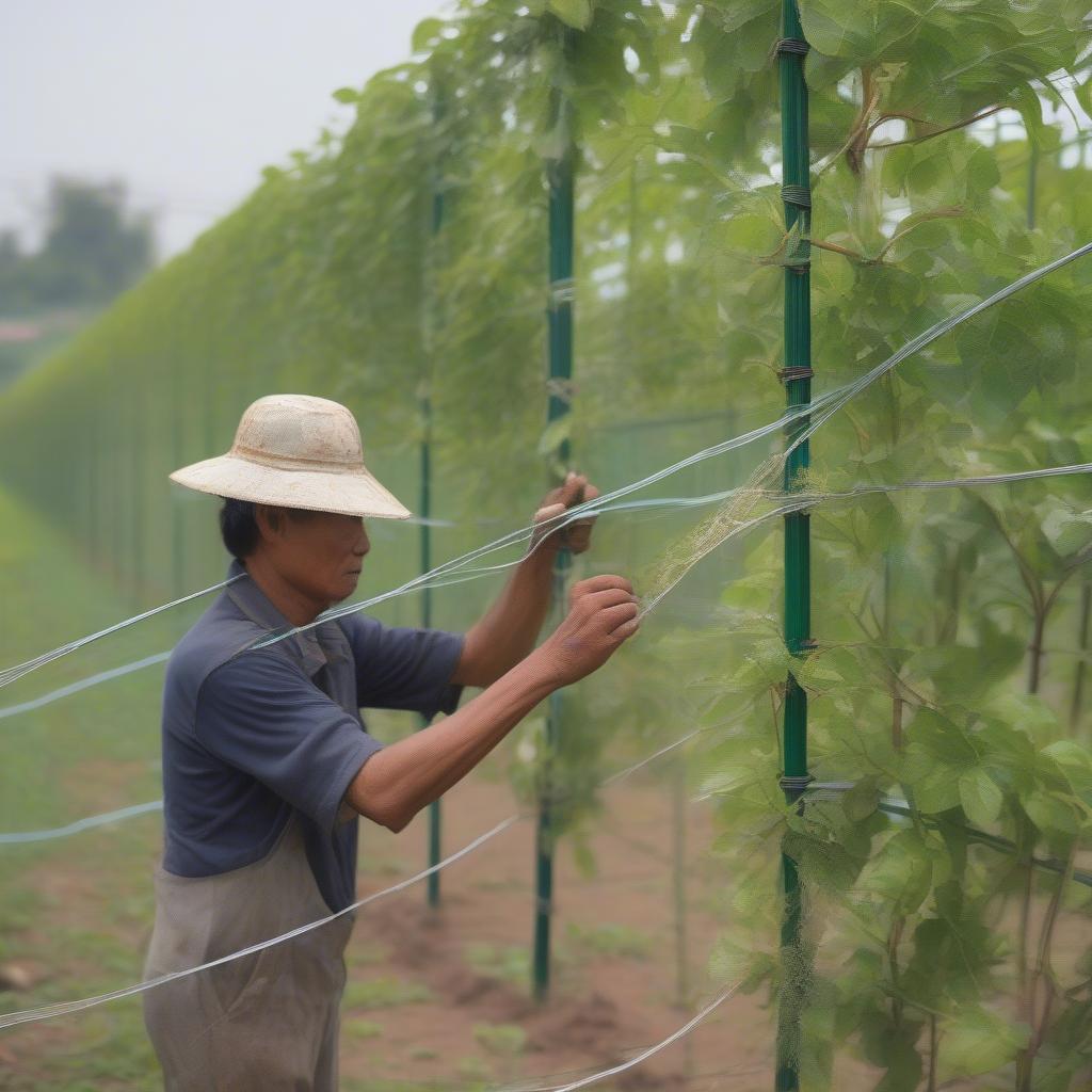 Ứng dụng dây kẽm bọc nhựa trong nông nghiệp