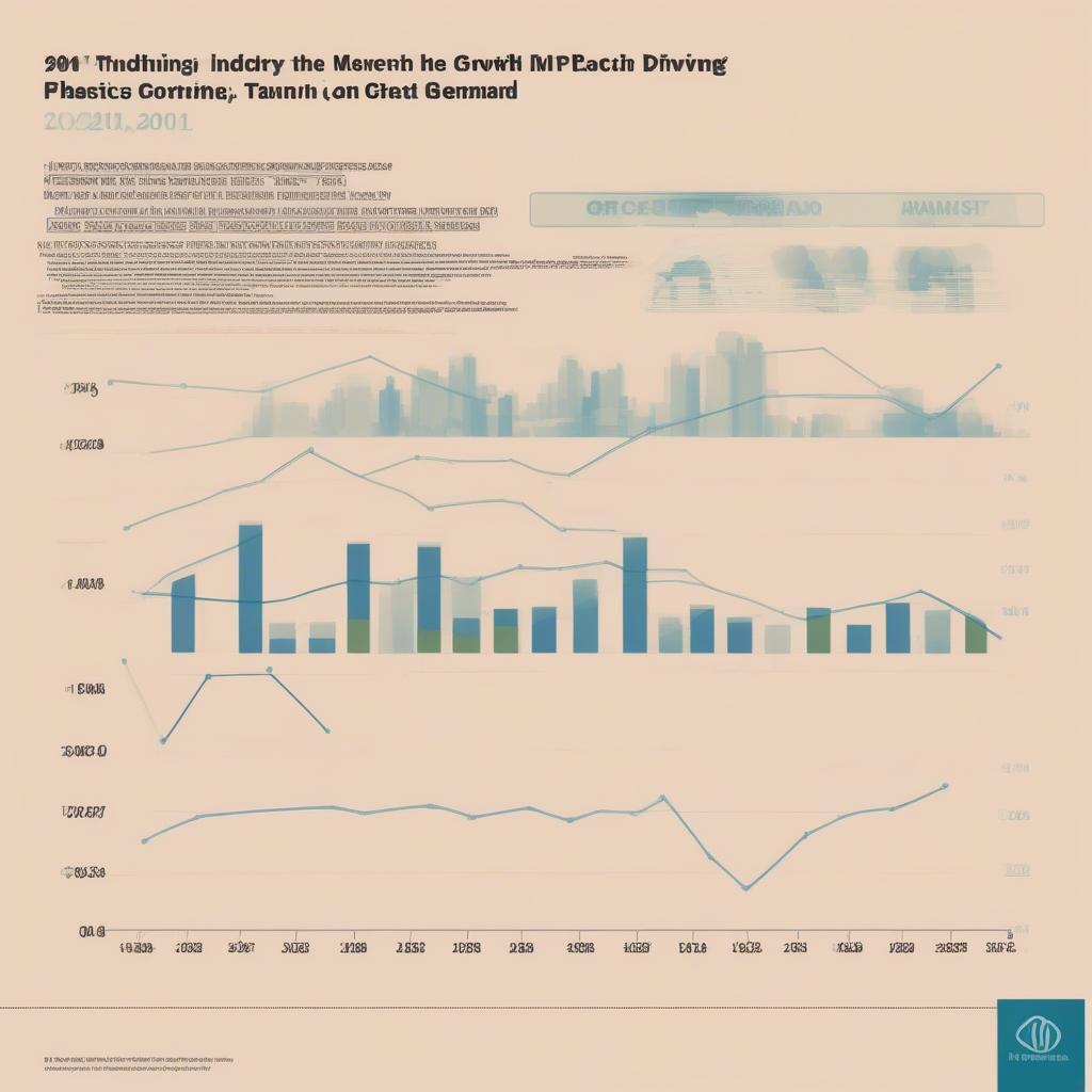 A graph illustrating the growth trend of the plastics industry in Tan Phu district, highlighting key factors contributing to its development.