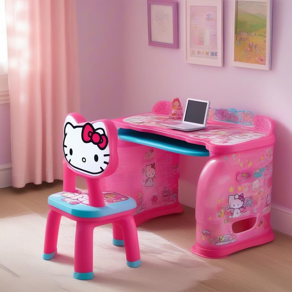 Bàn học Hello Kitty nhẹ dễ di chuyển