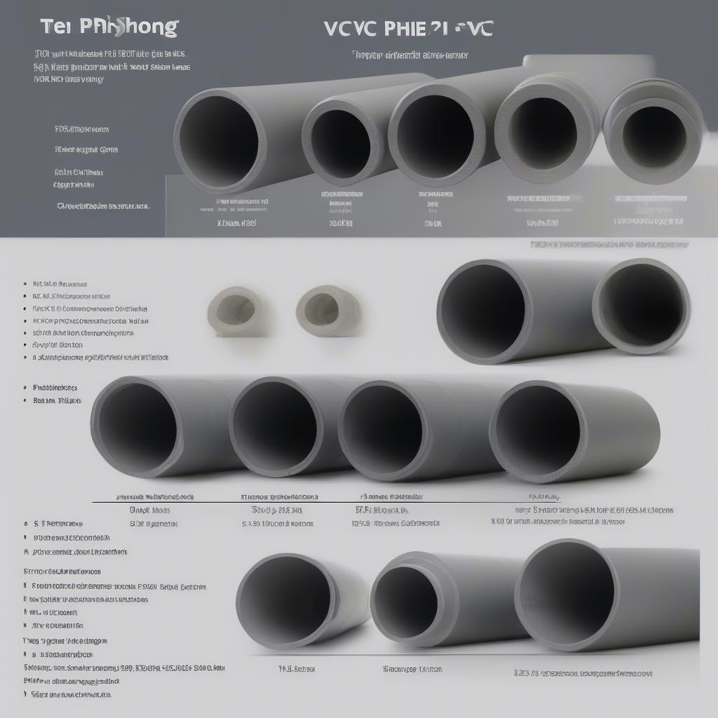 Bảng tiêu chuẩn ống nhựa Tiền Phong PVC Class 3