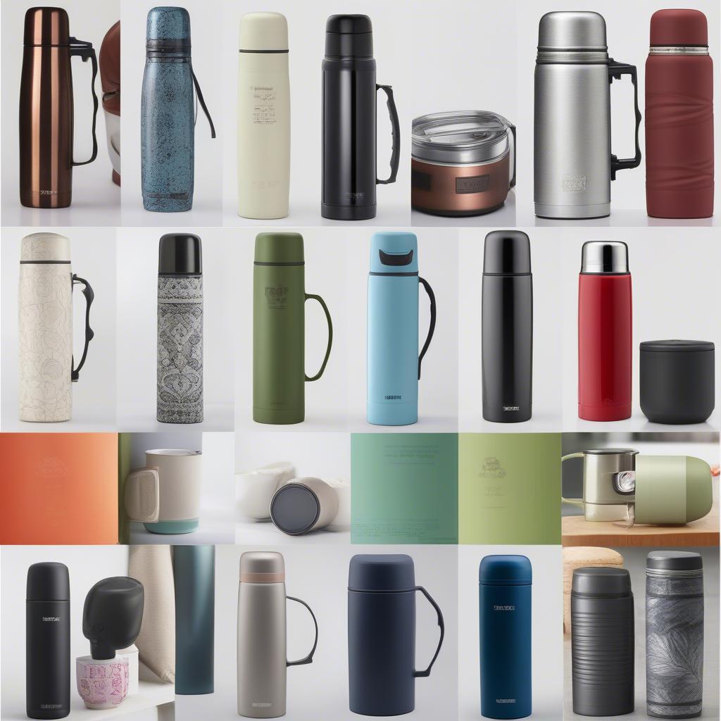 Bình nhựa thermos đa dạng màu sắc