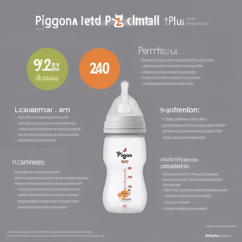 Bình sữa Pigeon 240ml nhựa PP Plus: Ưu điểm nổi bật