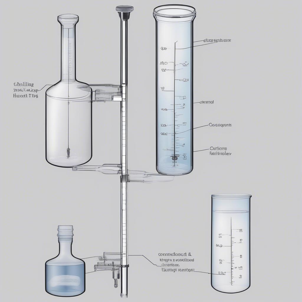 Cấu tạo burette tự động nhựa schilling 25ml