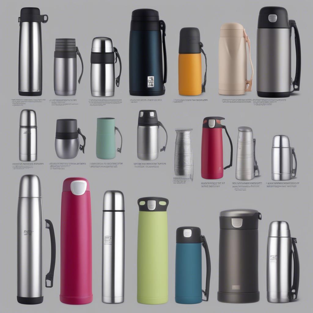 Các loại bình nhựa thermos phổ biến