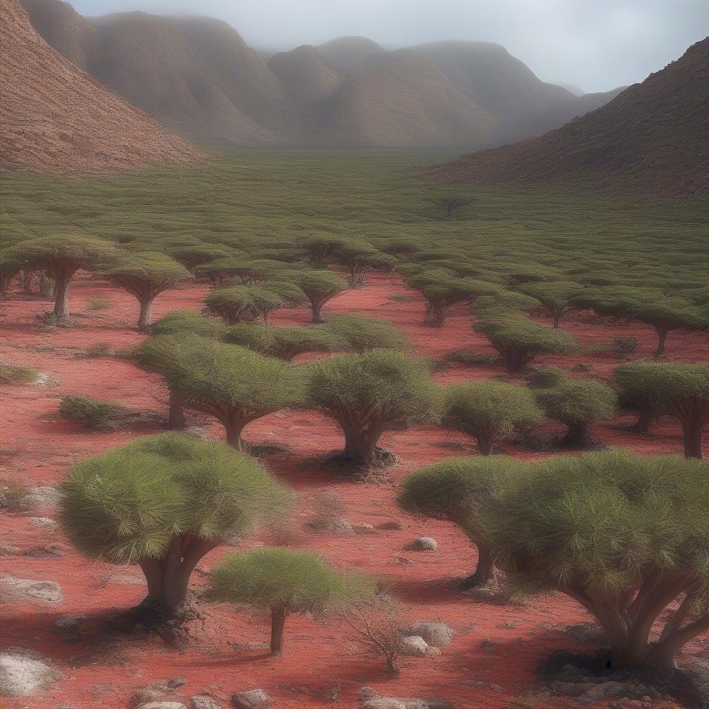 Cây Nhựa Đỏ trên đảo Socotra