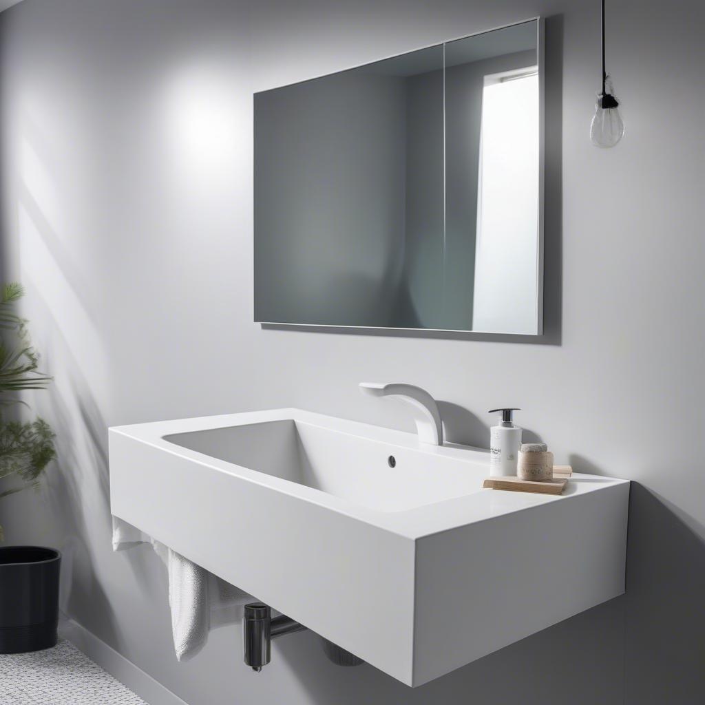 Duy trì độ sáng bóng cho lavabo composite