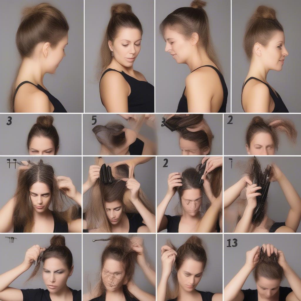 Step-by-step guide to volumizing hair with plastic clips