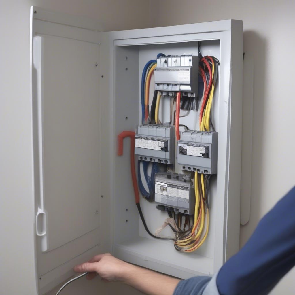 Installation and maintenance of 200x300 plastic electrical panel