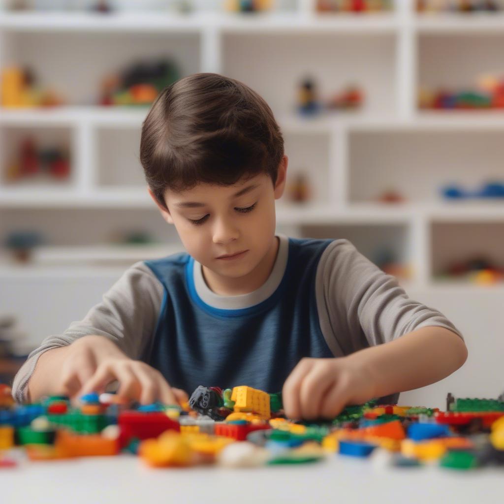 Lego xếp hình bé trai nhựa an toàn